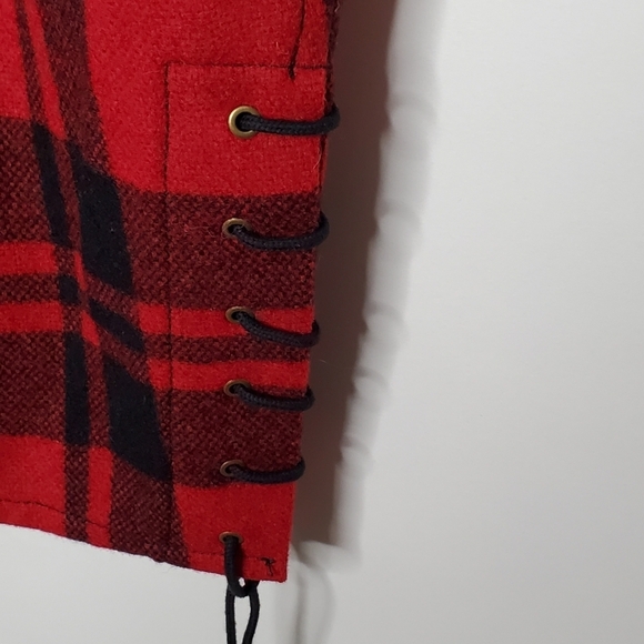 Banana Republic Plaid Riding Pants Size 18 Wool Blend Button Fly Ankle Ties - Picture 5 of 16